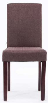 TPFLiving 4er Set Esszimmerstuhl Ines Stoff Gestell Holz Cappuccino